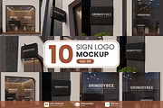 Signage & Storefront logo mockup, an Advertising Mockup by Mockthethics. (Thumbnail 1 of 13)