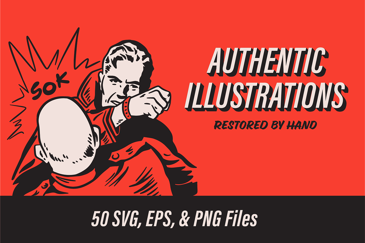Men of Comic Books Illustrations, an Illustration by FM Era Studio (Photo 2 of 4)
