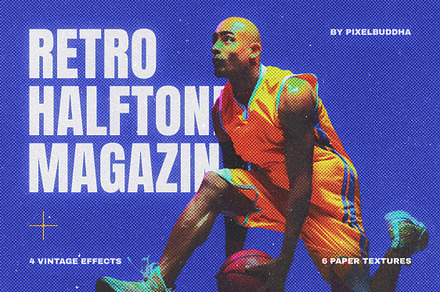 Retro Magazine Halftone Photo Effect, a Layer Style Add-On by pixelbuddha.net