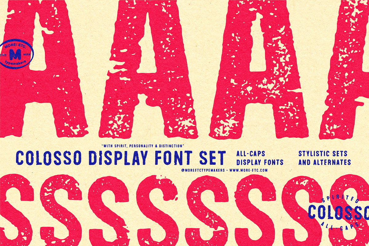 Colosso Display Font Collection, a Sans Serif Font by More Etc. Studios (Photo 2 of 19)