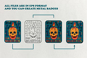 Stickers & pins Day of the Dead, a Texture Illustration by Onceli*art (Thumbnail 4 of 5)