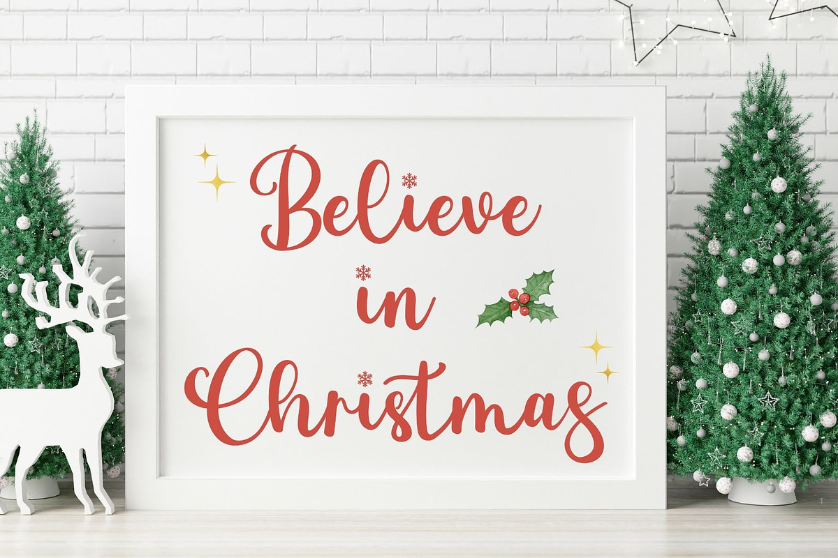 Snow Christmas Font Duo, a Script Font by AnningArts (Photo 6 of 9)
