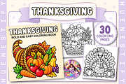 Thanksgiving Coloring Book, a Seasonal Illustration by HueNestify (Thumbnail 1 of 4)
