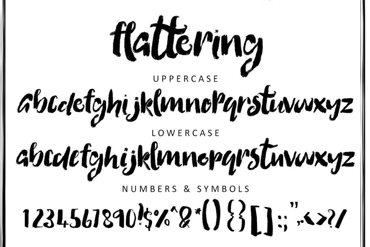 Flattering Font preview 2