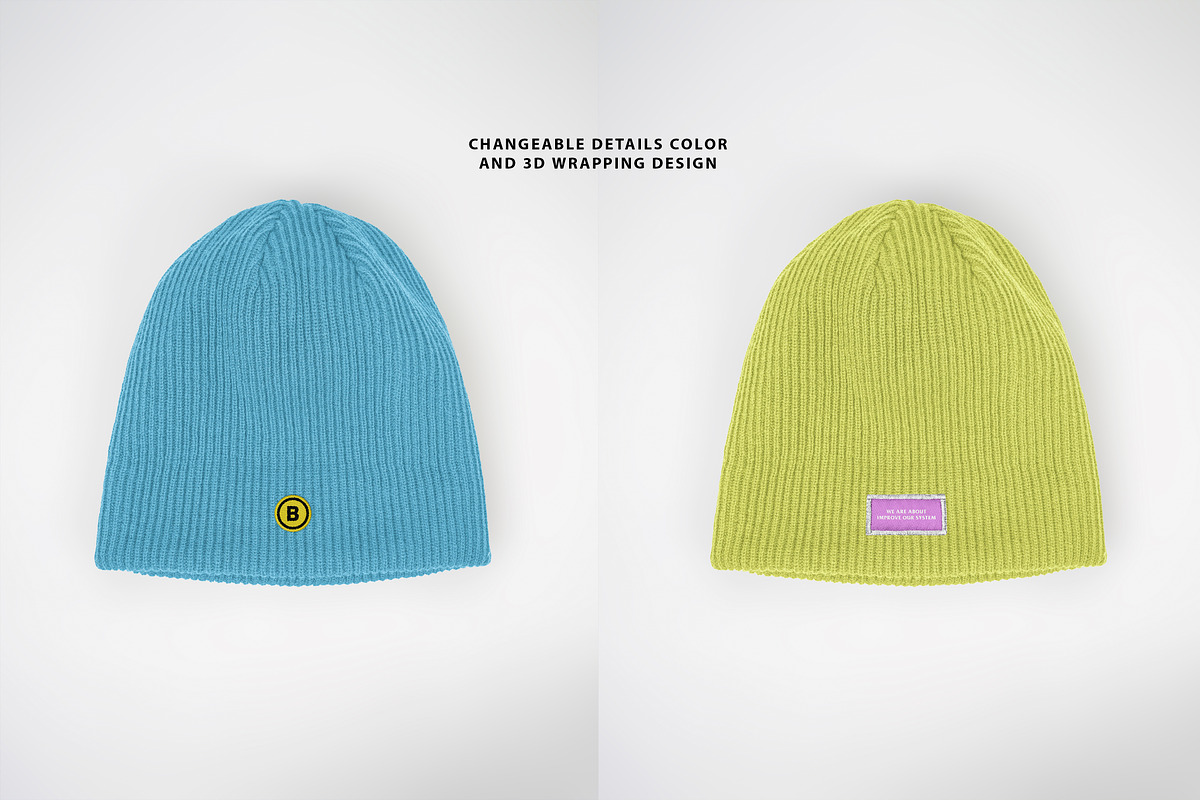 Realistic Beanie Hat Mockup 2, a Hat Mockup by Uncentrifuged Pressure (Photo 5 of 13)