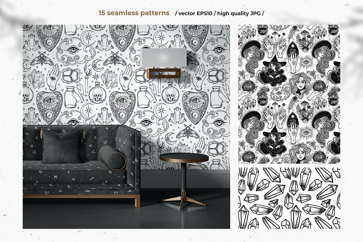Witchcraft vector set of 200, a Food Illustration by Varvara Gorbash (Photo 11 of 13)