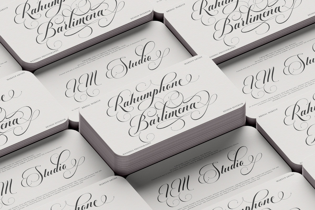 Barlimena Script, a Script Font by IM Studio (Photo 4 of 13)