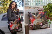 Crane bird, fan, dragons, rising sun, a Pattern Graphic by Matrioshka (Thumbnail 6 of 6)