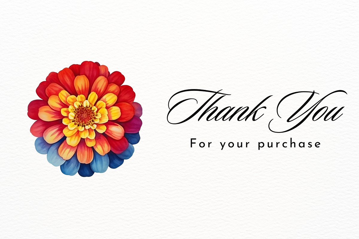 Vibrant Watercolor Zinnia Flower, a Decorative Illustration by New-School-Wave (Photo 5 of 5)