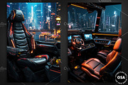 Cyberpunk Vehicle Interior Poster, a Background Graphic by Other Side Art (Thumbnail 4 of 5)