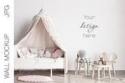 Kids room wall mockup, JPG (i00261), a Mockup by VNmockup (Thumbnail 1 of 5)