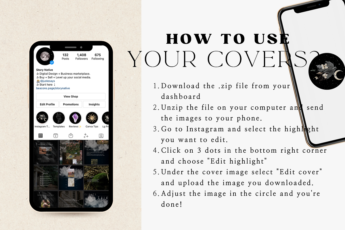 Witchy Instagram Template Bundle, a Social Media Template by Story Native (Photo 11 of 11)