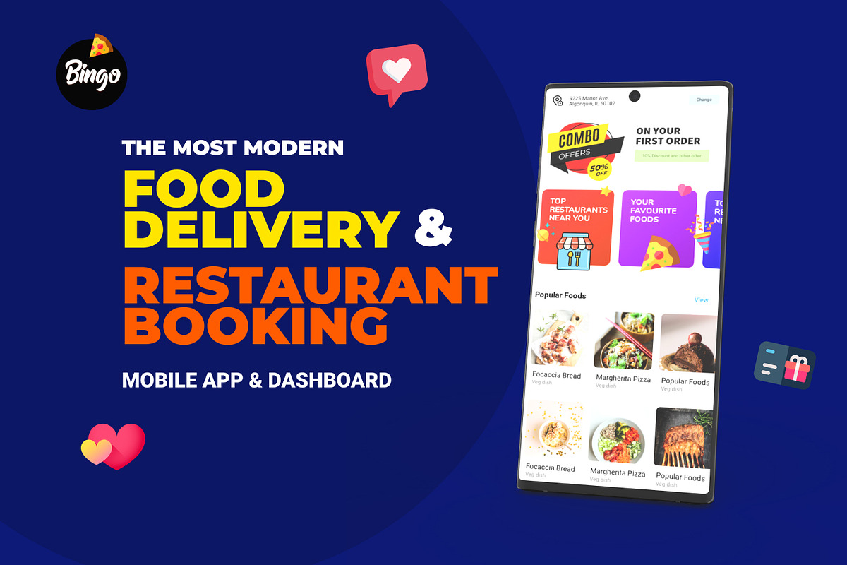 Bingo | Food & Restaurant UI kit, a Templates & Theme by D2OOZ (Photo 1 of 4)