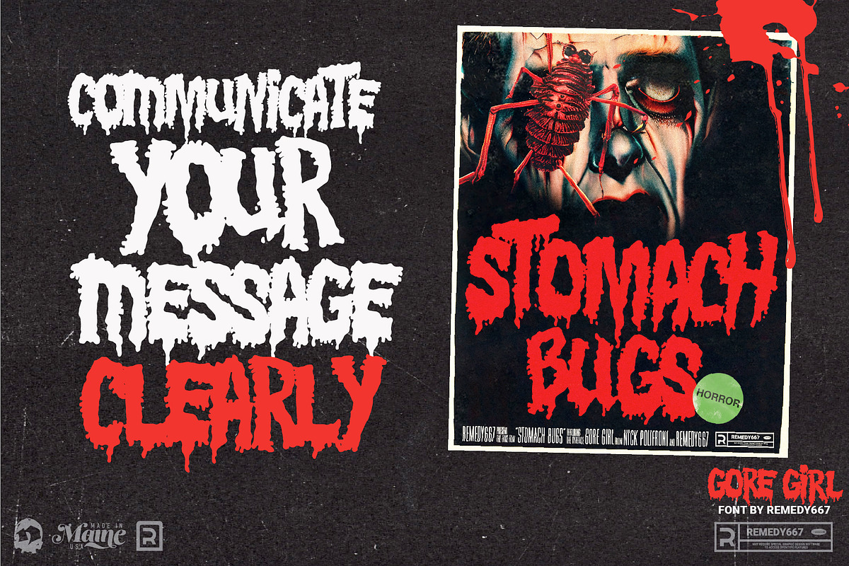 Gore Girl - 90s Teen Horror Font, a Font by Remedy667 (Photo 4 of 7)