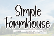 Simple Farmhouse | Script Font, a Script Font by Scratchones (Thumbnail 1 of 8)