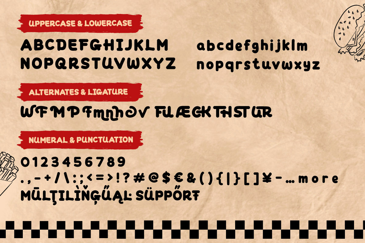 Rasa Panggang – Burger Display Font, a Handwritten Font by trabaskriya (Photo 11 of 11)