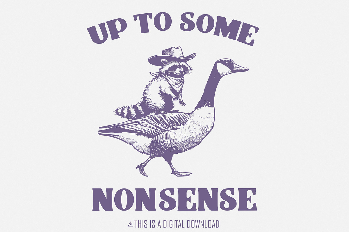 Up To Some Nonsense Raccoon PNG, an Illustration by SharpMarketplace (Photo 1 of 9)