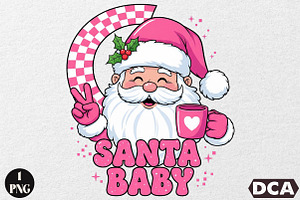 Santa baby Christmas PNG, an Illustration by DreamCafeArt