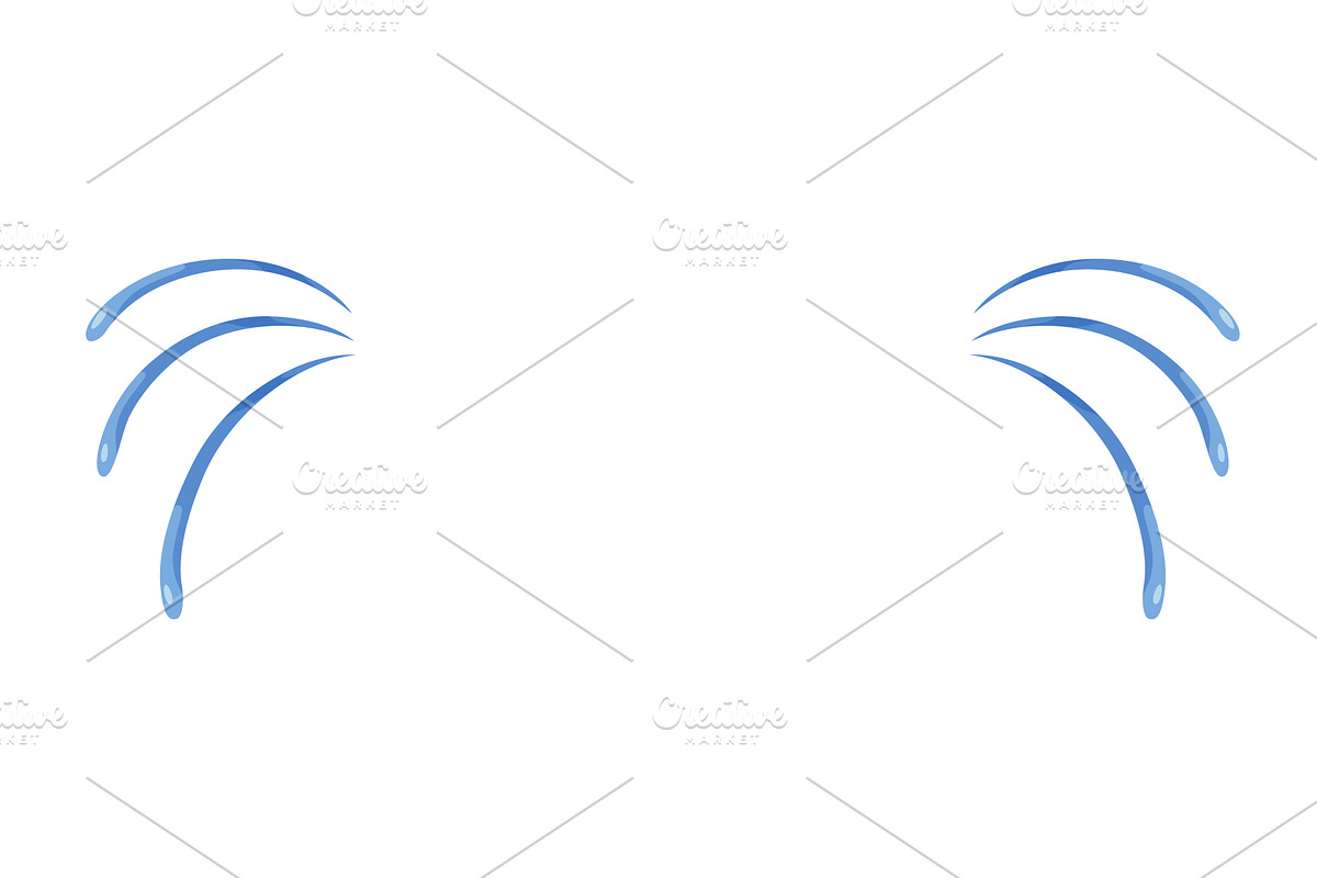 Cartoon tear drops icon. Sorrow cry, an Object Illustration by the8monkey
