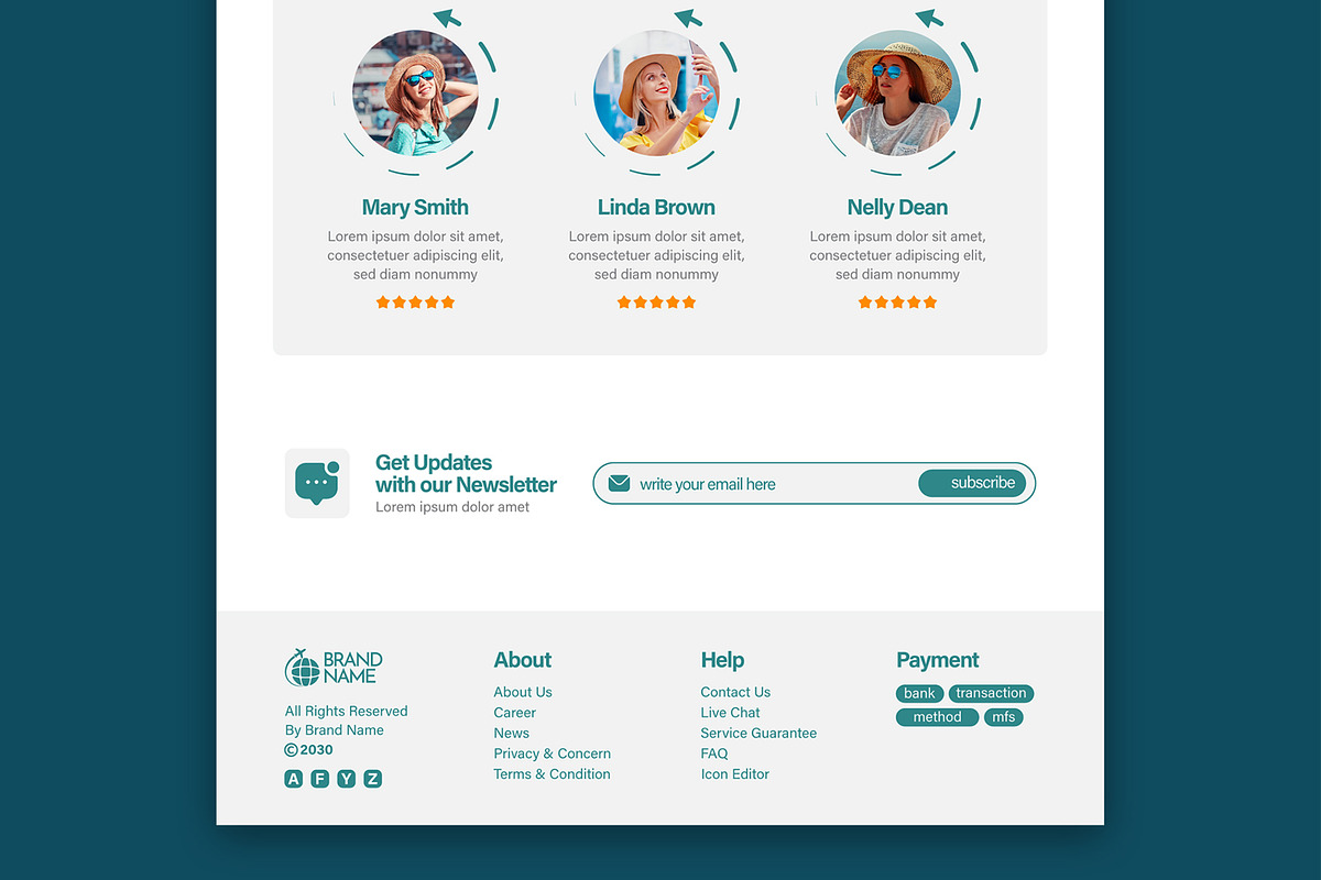 Travel Agency Landing Page, an UI Kit Template by CreativeShaper (Photo 6 of 6)