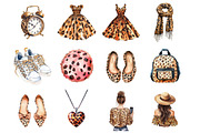 Leopard Print Fashion Clipart, a Seasonal Illustration by Design Market (Thumbnail 2 of 5)