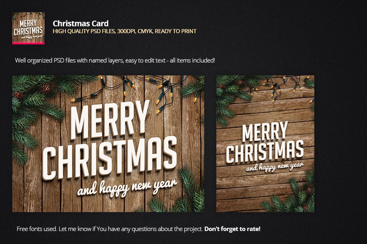 Christmas Card, a Card Template by pixart_pm (Photo 2 of 2)