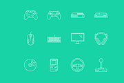 Video Game Icons, an Outline Icon by Creative Grenade (Thumbnail 2 of 3)