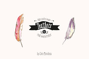 Feathers watercolor, an Illustration by MendozaVergara (Thumbnail 1 of 3)