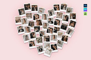 Heart Polaroid Photo Collage Templat, a Social Media Template by DesignerCandies (Thumbnail 1 of 5)