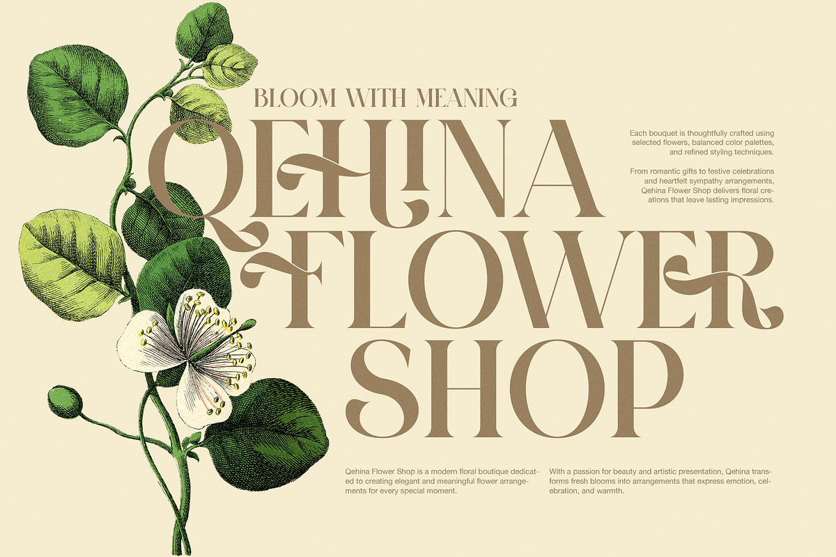 Roses Luxury Serif Display Font, a Serif Font by Graphicxell (Photo 5 of 8)