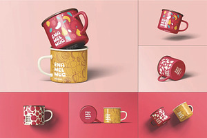 Enamel Mug Mockup, a Cups & Container Mockup by DesignRushMarket