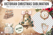 Victorian Christmas Sublimation, a Decorative Illustration by Artnoy (Thumbnail 1 of 8)