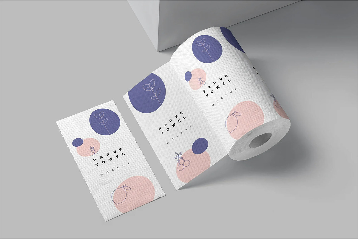 Kitchen Tissue Paper Roll Mockups, a Household Mockup by megostudi0 (Photo 3 of 6)