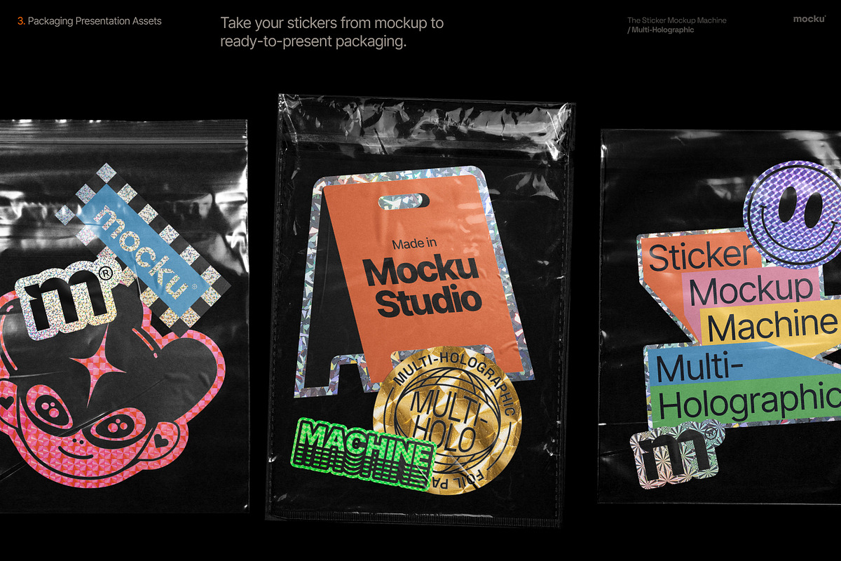 Sticker Mockup Machine Multi-Holo, a Packaging Mockup by Mocku (Photo 15 of 22)