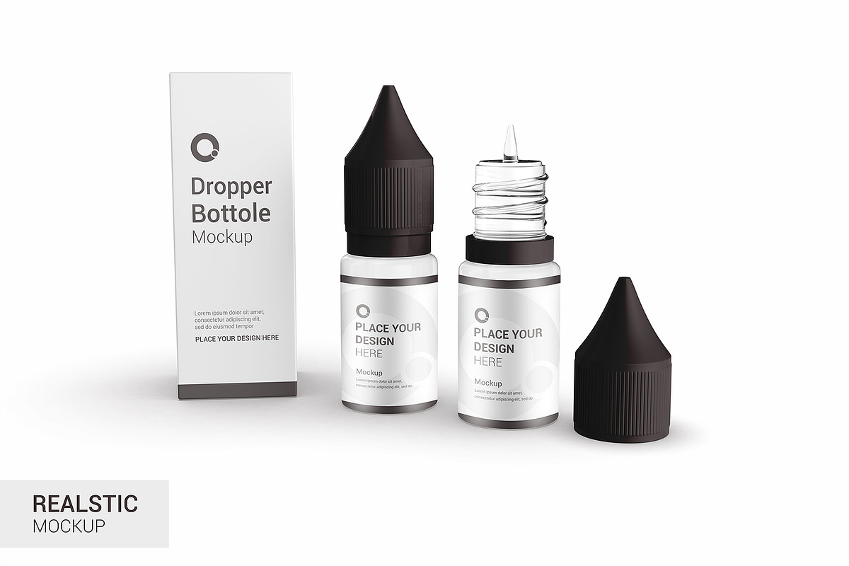 Dropper Bottle with Box Mockup, a Product Mockup by graphypix (Photo 1 of 3)