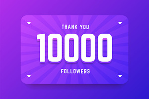 10000 followers illustration