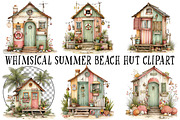 Whimsical Summer Beach Hut Clipart, an Illustration by OK Design (Thumbnail 2 of 6)