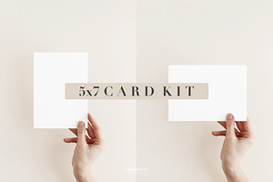 5x7 Card Mockup Kit, Beige Neutral