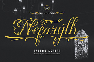 Nefaryth Tattoo Font