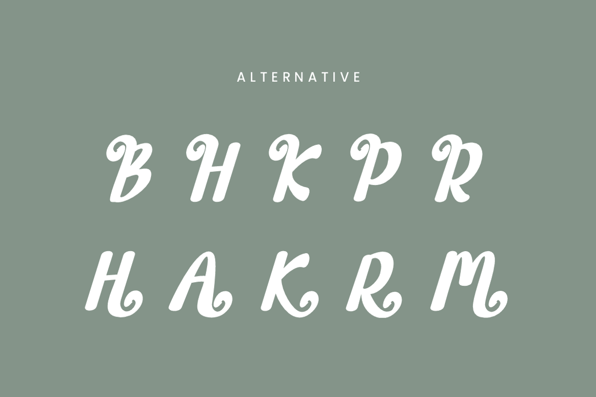 Riposya Typeface, a Handwritten Font by QR Design Studio (Photo 8 of 9)