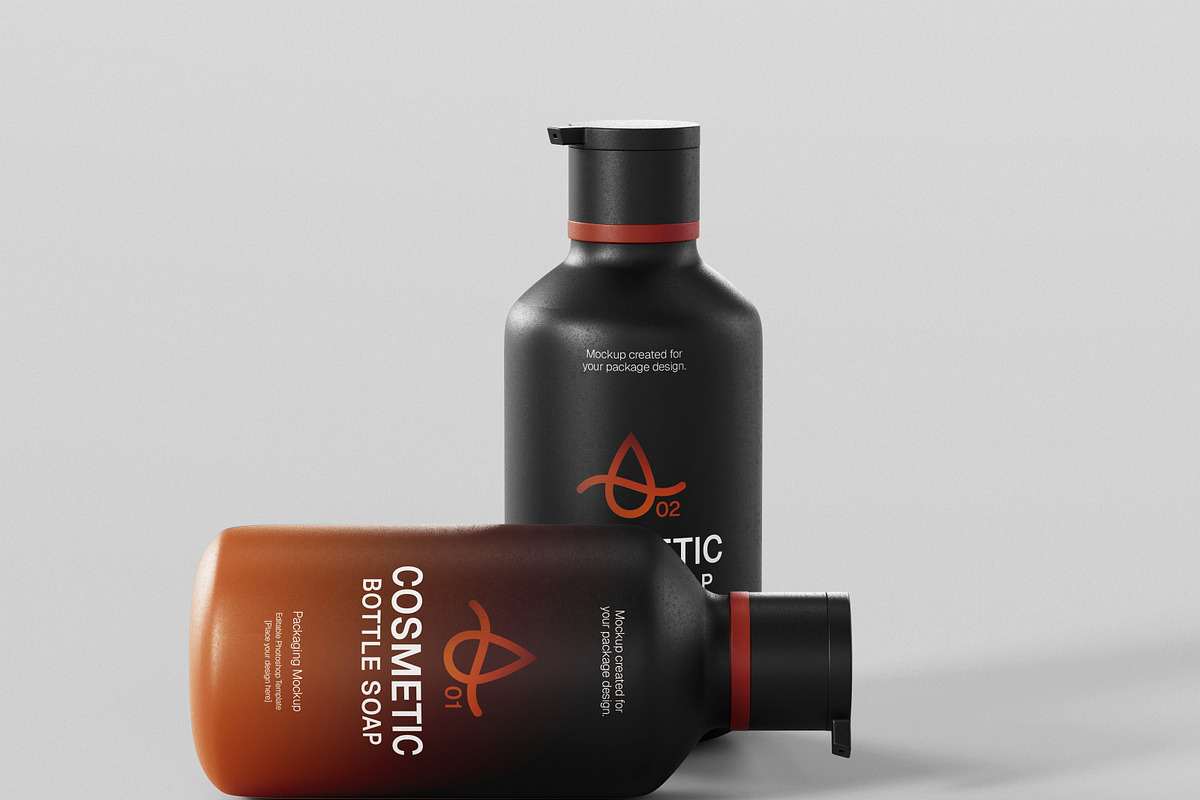 Cosmetic Soap Bottle Mockup, a Packaging Mockup by Brand Earth (Photo 3 of 4)