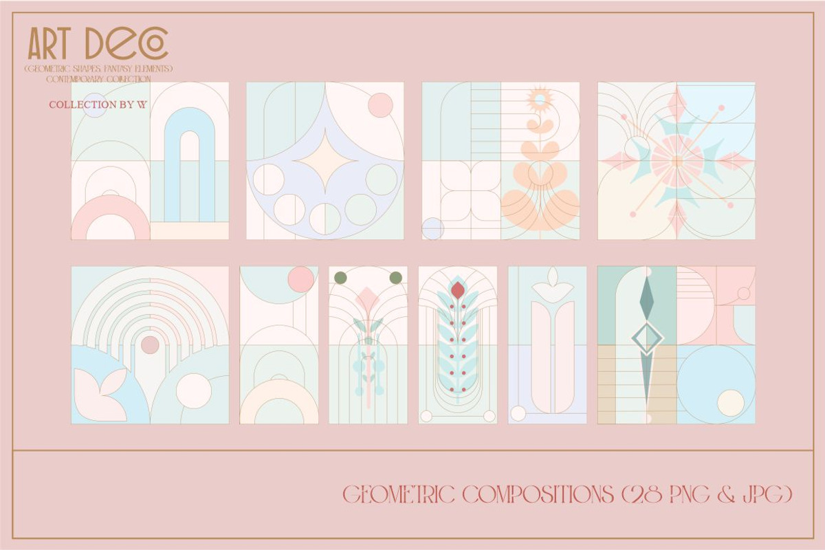 Art Deco Fantasy, a Background Graphic by Collection by VY (Photo 4 of 15)