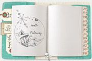 6 pcs Travel date headers, an Illustration by Kate Snitser (Thumbnail 4 of 5)