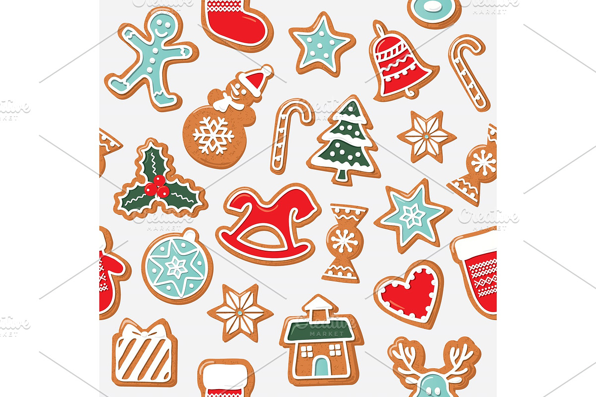 Christmas seamless background, an Object Graphic by cutelittlethings