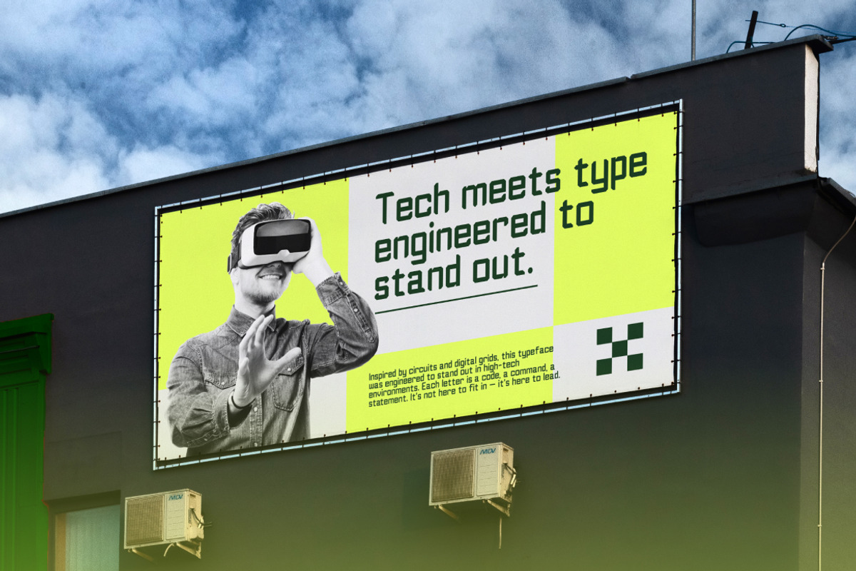 Octa Meatrix Techno Typeface Font, a Sans Serif Font by Rasio Studio (Photo 6 of 7)