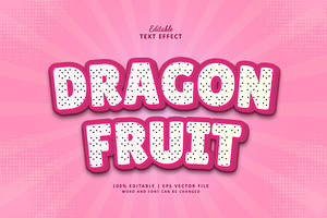 Text Effect Dragon Fruit