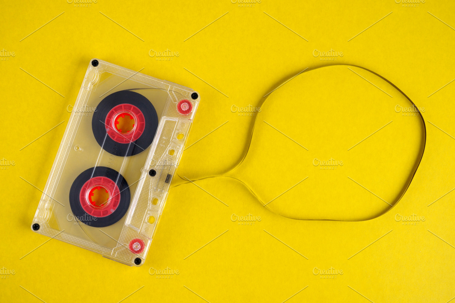 Old audio cassette stock photo containing audio and cassette