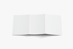 2 White Unfolded Booklets 3D Model