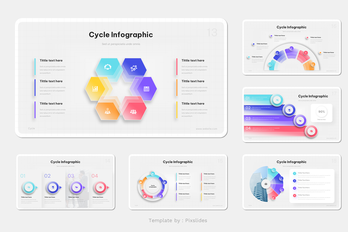 Cycle Infographic PowerPoint, a Presentation Template by Pixslides (Photo 4 of 5)