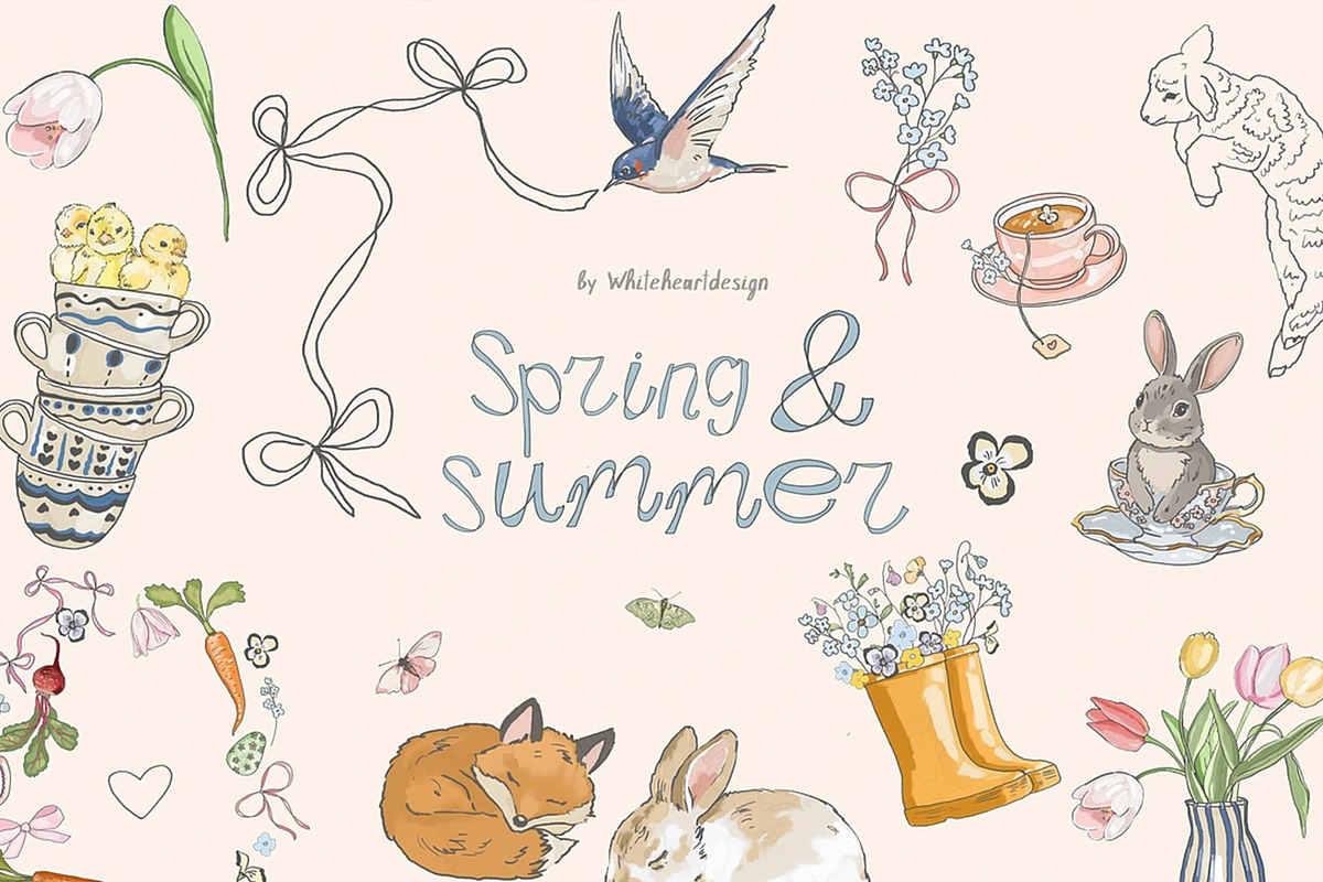 Cottagecore Illustratios Bundle, a Decorative Illustration by whiteheartdesign (Photo 10 of 23)